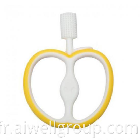 Apple Shape Baby Silicone Training Toothbrush